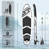 image:imageFBSPORT 11 Premium Stand Up Paddle Board Yoga Board with SUP Accessories amp Carry Bag  Wide Stance Surf Control NonSlip Deck Leash Paddle and Pump for Youth amp AdultBlack White