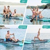 image:imageFBSPORT 11 Premium Stand Up Paddle Board Yoga Board with SUP Accessories amp Carry Bag  Wide Stance Surf Control NonSlip Deck Leash Paddle and Pump for Youth amp AdultBlue Teal