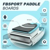 image:imageFBSPORT 11 Premium Stand Up Paddle Board Yoga Board with SUP Accessories amp Carry Bag  Wide Stance Surf Control NonSlip Deck Leash Paddle and Pump for Youth amp AdultIce Blue
