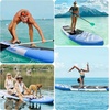 image:imageFBSPORT 11 Premium Stand Up Paddle Board Yoga Board with SUP Accessories amp Carry Bag  Wide Stance Surf Control NonSlip Deck Leash Paddle and Pump for Youth amp AdultBlue
