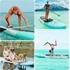 image:imageFBSPORT 11 Premium Stand Up Paddle Board Yoga Board with SUP Accessories amp Carry Bag  Wide Stance Surf Control NonSlip Deck Leash Paddle and Pump for Youth amp AdultMint Green