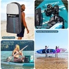 image:imageFBSPORT 11 Premium Stand Up Paddle Board Yoga Board with SUP Accessories amp Carry Bag  Wide Stance Surf Control NonSlip Deck Leash Paddle and Pump for Youth amp AdultLake Blue
