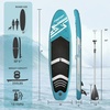 image:imageFBSPORT 11 Premium Stand Up Paddle Board Yoga Board with SUP Accessories amp Carry Bag  Wide Stance Surf Control NonSlip Deck Leash Paddle and Pump for Youth amp AdultLake Blue