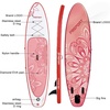 image:imageFBSPORT 11 Premium Stand Up Paddle Board Yoga Board with SUP Accessories amp Carry Bag  Wide Stance Surf Control NonSlip Deck Leash Paddle and Pump for Youth amp AdultPinkWhite