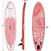image:imageFBSPORT 11 Premium Stand Up Paddle Board Yoga Board with SUP Accessories amp Carry Bag  Wide Stance Surf Control NonSlip Deck Leash Paddle and Pump for Youth amp AdultPinkWhite