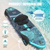 image:imageFBSPORT 11 Premium Stand Up Paddle Board Yoga Board with SUP Accessories amp Carry Bag  Wide Stance Surf Control NonSlip Deck Leash Paddle and Pump for Youth amp AdultBlue Teal