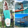 image:imageFBSPORT 11 Premium Stand Up Paddle Board Yoga Board with SUP Accessories amp Carry Bag  Wide Stance Surf Control NonSlip Deck Leash Paddle and Pump for Youth amp AdultBrown Teal