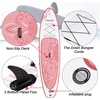 image:imageFBSPORT 11 Premium Stand Up Paddle Board Yoga Board with SUP Accessories amp Carry Bag  Wide Stance Surf Control NonSlip Deck Leash Paddle and Pump for Youth amp AdultPinkWhite