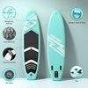 image:imageFBSPORT 11 Premium Stand Up Paddle Board Yoga Board with SUP Accessories amp Carry Bag  Wide Stance Surf Control NonSlip Deck Leash Paddle and Pump for Youth amp AdultMint Green
