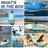 image:imageFBSPORT 11 Premium Stand Up Paddle Board Yoga Board with SUP Accessories amp Carry Bag  Wide Stance Surf Control NonSlip Deck Leash Paddle and Pump for Youth amp AdultLight Brown