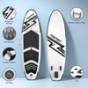 image:imageFBSPORT 11 Premium Stand Up Paddle Board Yoga Board with SUP Accessories amp Carry Bag  Wide Stance Surf Control NonSlip Deck Leash Paddle and Pump for Youth amp AdultBlack White