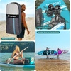 image:imageFBSPORT 11 Premium Stand Up Paddle Board Yoga Board with SUP Accessories amp Carry Bag  Wide Stance Surf Control NonSlip Deck Leash Paddle and Pump for Youth amp AdultIce Blue