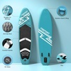 image:imageFBSPORT 11 Premium Stand Up Paddle Board Yoga Board with SUP Accessories amp Carry Bag  Wide Stance Surf Control NonSlip Deck Leash Paddle and Pump for Youth amp AdultLake Blue