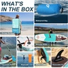 image:imageFBSPORT 11 Premium Stand Up Paddle Board Yoga Board with SUP Accessories amp Carry Bag  Wide Stance Surf Control NonSlip Deck Leash Paddle and Pump for Youth amp AdultBrown Teal