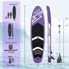 image:imageFBSPORT 11 Premium Stand Up Paddle Board Yoga Board with SUP Accessories amp Carry Bag  Wide Stance Surf Control NonSlip Deck Leash Paddle and Pump for Youth amp AdultPurple