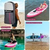 image:imageFBSPORT 11 Premium Stand Up Paddle Board Yoga Board with SUP Accessories amp Carry Bag  Wide Stance Surf Control NonSlip Deck Leash Paddle and Pump for Youth amp AdultPink