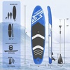 image:imageFBSPORT 11 Premium Stand Up Paddle Board Yoga Board with SUP Accessories amp Carry Bag  Wide Stance Surf Control NonSlip Deck Leash Paddle and Pump for Youth amp AdultBlue
