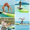 image:imageFBSPORT 11 Premium Stand Up Paddle Board Yoga Board with SUP Accessories amp Carry Bag  Wide Stance Surf Control NonSlip Deck Leash Paddle and Pump for Youth amp AdultFruit Green