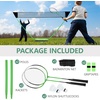 image:imageFBSPORT Badminton Set Badminton Sets for Backyards Portable Badminton Net Set with 2 Badminton Rackets 2 Shuttlecocks10x5ft Net Storage Base Easy Setup for Backyard Combo Complete Badminton Set