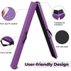image:imageFBSPORT 810ft Balance Beam Folding Floor Gymnastics Equipment PU Leather for Kids AdultsNon Slip Rubber Base Gymnastics Beam for Training Practice Professional Home Trainingpurple