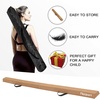 image:imageFBSPORT 8ft9ft95ft Balance Beam Folding Gymnastics Beam Foam Balance Floor Beam Equipment for Kids Adults Suede Cover Anti Slip Base with Carry Bag for Home School Gym TrainingBrown