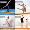 image:imageFBSPORT 8ft9ft95ft Balance Beam Folding Gymnastics Beam Foam Balance Floor Beam Equipment for Kids Adults Suede Cover Anti Slip Base with Carry Bag for Home School Gym TrainingBrown