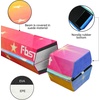 image:imageFBSPORT 8ft9ft95ft Balance Beam Folding Gymnastics Beam Foam Balance Floor Beam Equipment for Kids Adults Suede Cover Anti Slip Base with Carry Bag for Home School Gym TrainingRed Blue