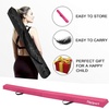 image:imageFBSPORT 8ft9ft95ft Balance Beam Folding Gymnastics Beam Foam Balance Floor Beam Equipment for Kids Adults Suede Cover Anti Slip Base with Carry Bag for Home School Gym TrainingPink