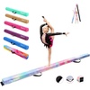 image:imageFBSPORT 8ft9ft95ft Balance Beam Folding Gymnastics Beam Foam Balance Floor Beam Equipment for Kids Adults Suede Cover Anti Slip Base with Carry Bag for Home School Gym TrainingPink Green