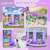 image:imageFBSPORT Bounce House with Slide for Toddler Kids 36 Indoor Backyard GreenPurple Blue
