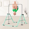 image:imageFBSPORT Gymnastics Bar for Kids Adjustable Height Gymnastic Horizontal BarGreen