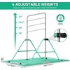 image:imageFBSPORT Gymnastics Bar for Kids Adjustable Height Gymnastic Horizontal BarGreenMat