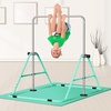image:imageFBSPORT Gymnastics Bar for Kids Adjustable Height Gymnastic Horizontal BarGreenMat