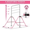 image:imageFBSPORT Gymnastics Bar for Kids Adjustable Height Gymnastic Horizontal BarPink