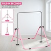 image:imageFBSPORT Gymnastics Bar for Kids Adjustable Height Gymnastic Horizontal BarPink