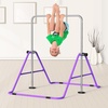 image:imageFBSPORT Gymnastics Bar for Kids Adjustable Height Gymnastic Horizontal BarPurple
