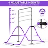 image:imageFBSPORT Gymnastics Bar for Kids Adjustable Height Gymnastic Horizontal BarPurple