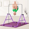 image:imageFBSPORT Gymnastics Bar for Kids Adjustable Height Gymnastic Horizontal BarPurpleMat