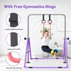 image:imageFBSPORT Gymnastics Bar for Kids Adjustable Height Gymnastic Horizontal BarPurpleMat