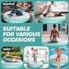 image:imageFBSPORT Inflatable Air Gymnastics Mat Training Mats 33ft Training Mats with Pump 8 inches Thickness Gymnastics Mat for HomeTrainingCheerleadingYogaWater Use Green
