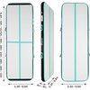 image:imageFBSPORT Inflatable Air Gymnastics Mat Training Mats 48 inches Thickness Gymnastics Tracks for Home UseTrainingCheerleadingYogaWater with PumpBlack Green