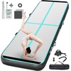 image:imageFBSPORT Inflatable Air Gymnastics Mat Training Mats 48 inches Thickness Gymnastics Tracks for Home UseTrainingCheerleadingYogaWater with PumpBlack Green