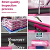 image:imageFBSPORT Inflatable Air Gymnastics Mat Training Mats 48 inches Thickness Gymnastics Tracks for Home UseTrainingCheerleadingYogaWater with PumpBlack Pink