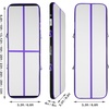 image:imageFBSPORT Inflatable Air Gymnastics Mat Training Mats 48 inches Thickness Gymnastics Tracks for Home UseTrainingCheerleadingYogaWater with PumpBlack Purple