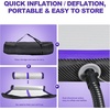 image:imageFBSPORT Inflatable Air Gymnastics Mat Training Mats 48 inches Thickness Gymnastics Tracks for Home UseTrainingCheerleadingYogaWater with PumpBlack Purple