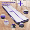 image:imageFBSPORT Inflatable Air Gymnastics Mat Training Mats 48 inches Thickness Gymnastics Tracks for Home UseTrainingCheerleadingYogaWater with PumpBlack Purple