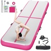 image:imageFBSPORT Inflatable Air Gymnastics Mat Training Mats 48 inches Thickness Gymnastics Tracks for Home UseTrainingCheerleadingYogaWater with PumpPink