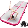 image:imageFBSPORT Inflatable Air Gymnastics Mat Training Mats 48 inches Thickness Gymnastics Tracks for Home UseTrainingCheerleadingYogaWater with PumpPink