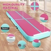 image:imageFBSPORT Inflatable Air Gymnastics Mat Training Mats 48 inches Thickness Gymnastics Tracks for Home UseTrainingCheerleadingYogaWater with PumpPinkGreen