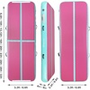image:imageFBSPORT Inflatable Air Gymnastics Mat Training Mats 48 inches Thickness Gymnastics Tracks for Home UseTrainingCheerleadingYogaWater with PumpPinkGreen